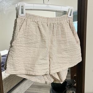 Urban Renewal Tan Gingham Boxer Shorts